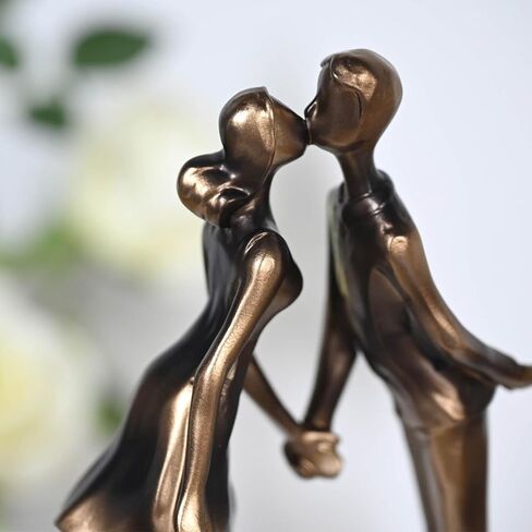 Brillantreal Romantic Resin Couple Statue – Modern Abstract Figurine Decorative Sculpture, Timeless Home Decor Ornament, Wedding for Couple, Husband or Wife, Romantic Gifts for Her in Saudi Arabia
