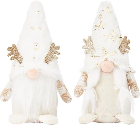 DN DECONATION 7.48" Plush Gnome Christmas Decorations, Handmade Swedish Tomte Elf Figurines, Stuffed Xmas Gnome Dolls Gifts for Holiday Shelf Tiered Tray Tabletop Home Decor in Saudi Arabia