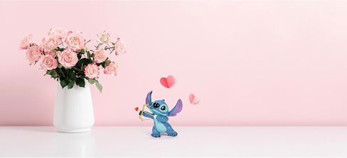 Enesco Disney Showcase Lilo and Stitch Valentine's Day Cupid Figurine, 5 Inch, Multicolor in Saudi Arabia
