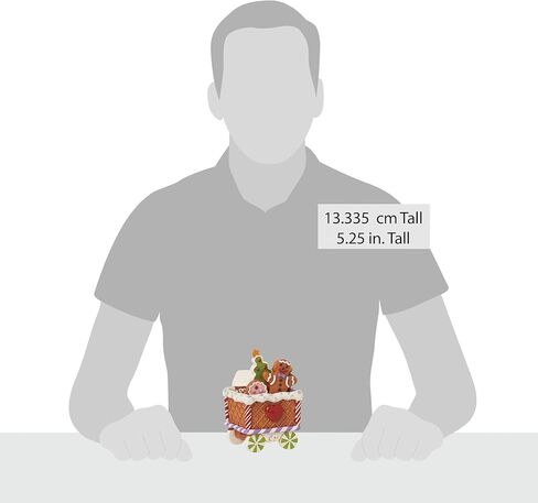 تمثال سيارة لقطار عيد الميلاد من Enesco Jim Shore Heartwood Creek Gingerbread - راتنج حجري مطلي يدويًا مصنوع يدويًا تمثال سانتا لديكور المنزل لعيد الميلاد، 5.25 بوصة in Saudi Arabia