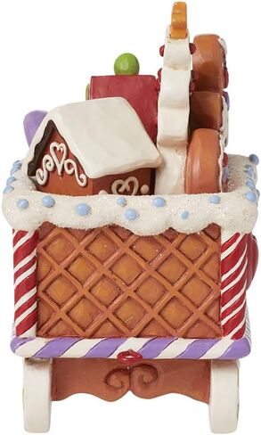 تمثال سيارة لقطار عيد الميلاد من Enesco Jim Shore Heartwood Creek Gingerbread - راتنج حجري مطلي يدويًا مصنوع يدويًا تمثال سانتا لديكور المنزل لعيد الميلاد، 5.25 بوصة in Saudi Arabia