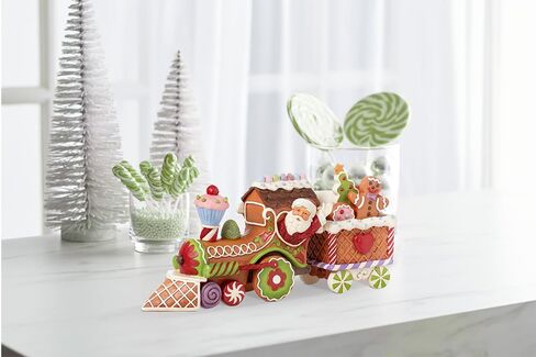 تمثال سيارة لقطار عيد الميلاد من Enesco Jim Shore Heartwood Creek Gingerbread - راتنج حجري مطلي يدويًا مصنوع يدويًا تمثال سانتا لديكور المنزل لعيد الميلاد، 5.25 بوصة in Saudi Arabia