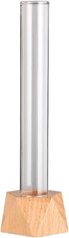 Pentagonal Base Hydroponic Vase for Flower Arrangements, Elegant Test Tube Design Plant Holder, Modern Tabletop Decor for Home Living Room & Office in Saudi Arabia