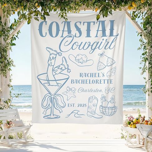 TQ22 Scottsdale Before The Veil Bachelorette Tapestry Custom Desert Bachelorette Decor Cactus Bach Photo Backdrop Desert Crew Welcome Sign in Saudi Arabia