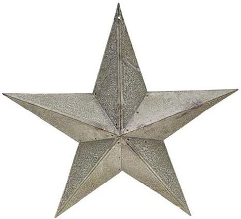 Home Accent Metal Country Tin Galvanized Barn Star Country Primitive Star Wall Décor 11" (1) in Saudi Arabia