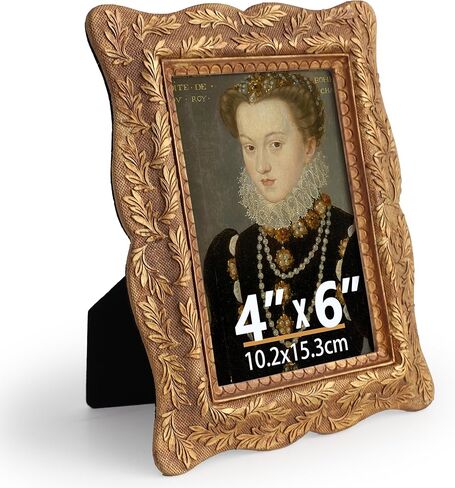 Zelvix Vintage Picture Frames 4×4, Gold Round Antique Picture Frame with Real Glass, Bronze, Small Gold Frame Suitable for Wall Mounting and Tabletop Decorative Gallery Wall Decor Retro Home Decor in Saudi Arabia