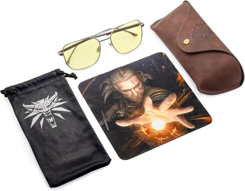 GUNNAR Gaming Glasses - Witcher White Wolf Steel Umber Amber Lens - Blue Light Blocking Relieve Dry Eye in Saudi Arabia