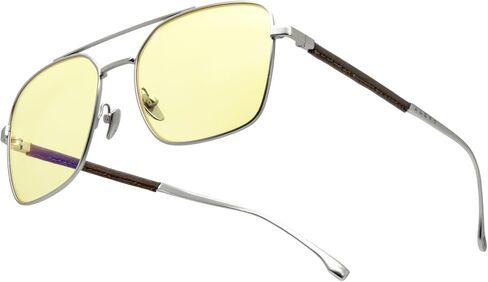 GUNNAR Gaming Glasses - Witcher White Wolf Steel Umber Amber Lens - Blue Light Blocking Relieve Dry Eye in Saudi Arabia