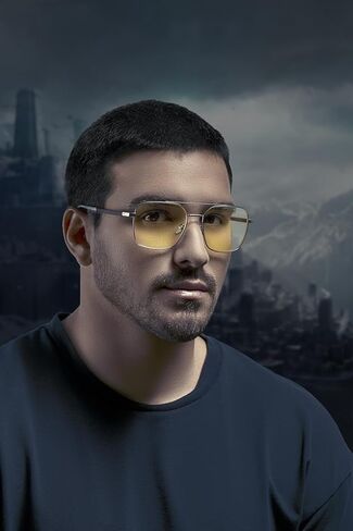 GUNNAR Gaming Glasses - Witcher White Wolf Steel Umber Amber Lens - Blue Light Blocking Relieve Dry Eye in Saudi Arabia