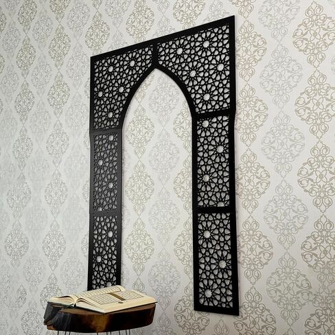 iwa concept Wooden Mihrab Wall Design, Islamic Wall Art, Pray Room Decor, Housewarming Gift for Muslims at Ramadan (Large) in Saudi Arabia