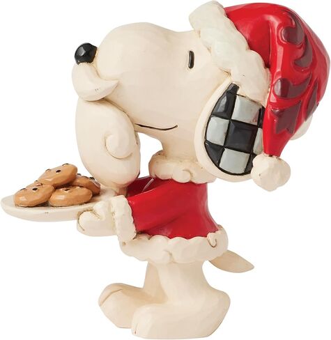 Enesco Peanuts by Jim Shore Snoopy Santa with Milk and Cookies Miniature Figurine, 3.3 Inch, Multicolor in Saudi Arabia