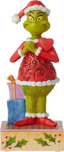 Enesco Jim Shore Dr. Seuss The Grinch with Large Red Heart Lit Figurine, 7 Inch, Multicolor in Saudi Arabia