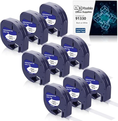 Clear Label Maker Tape Compatible for Dymo Label Maker Refills Clear Transparent 16952 S0721530 LetraTag Refills 12mm x 4m for Dymo LetraTag LT-100H LT-100T Plus LT-110T QX50 2000 XR, 9 Pack in Kuwait