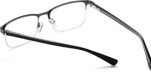 WAUDAR Reading Glasses for Men Metal Half Frame Eyeglasses Readers for Men Women 5 Pack Gunmetal 1.75 in Saudi Arabia