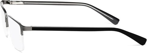 WAUDAR Reading Glasses for Men Metal Half Frame Eyeglasses Readers for Men Women 5 Pack Gunmetal 1.75 in Saudi Arabia