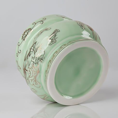 Qinlang Small Green Ceramic Buddhist Incense Burner Bowl, Buddha Incense Holder for Stick - 4 Inches in Saudi Arabia