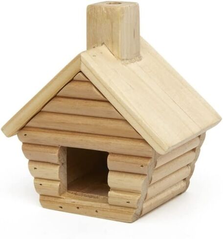 Kikkerland Miniature Log Cabin Little Cabin Wood Incense Burner in Saudi Arabia