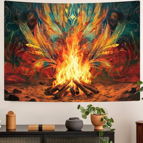 Richldeas 60x44inchs Bohemian Tapestry Tribal Art Tapestries Desert Tapestry Desert Flames for Living Room Bedroom Dorm RITAYW064 in Saudi Arabia