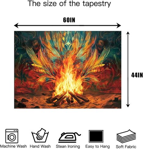 Richldeas 60x44inchs Bohemian Tapestry Tribal Art Tapestries Desert Tapestry Desert Flames for Living Room Bedroom Dorm RITAYW064 in Saudi Arabia