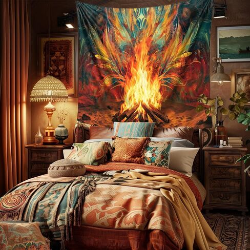 Richldeas 60x44inchs Bohemian Tapestry Tribal Art Tapestries Desert Tapestry Desert Flames for Living Room Bedroom Dorm RITAYW064 in Saudi Arabia