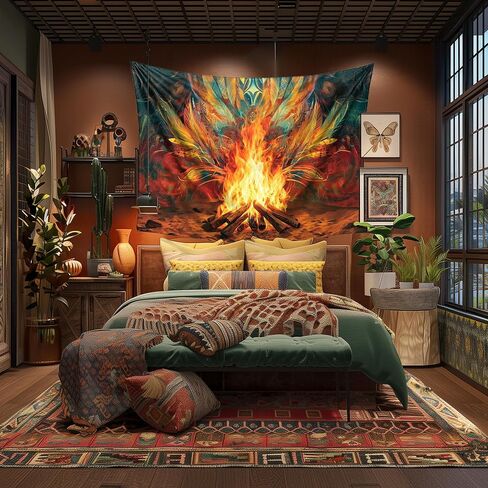 Richldeas 60x44inchs Bohemian Tapestry Tribal Art Tapestries Desert Tapestry Desert Flames for Living Room Bedroom Dorm RITAYW064 in Saudi Arabia