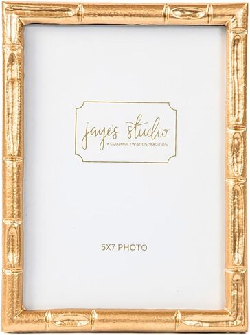 إطار صور Jaye's Studio مقاس 5 × 7 من الخيزران الذهبي، إطارات معدنية حامل حامل فريد من نوعه، صورة ذهبية مقاس 5 × 7، عرض عمودي وأفقي، ديكور بوهو فاخر من الخيزران in Saudi Arabia