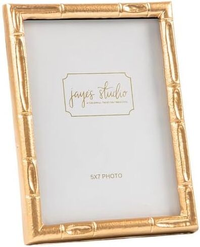إطار صور Jaye's Studio مقاس 5 × 7 من الخيزران الذهبي، إطارات معدنية حامل حامل فريد من نوعه، صورة ذهبية مقاس 5 × 7، عرض عمودي وأفقي، ديكور بوهو فاخر من الخيزران in Saudi Arabia