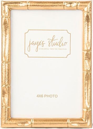 إطار صور Jaye's Studio مقاس 5 × 7 من الخيزران الذهبي، إطارات معدنية حامل حامل فريد من نوعه، صورة ذهبية مقاس 5 × 7، عرض عمودي وأفقي، ديكور بوهو فاخر من الخيزران in Saudi Arabia