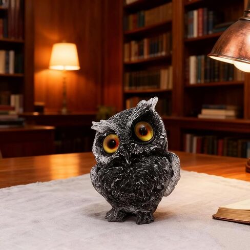 Owl Decor,Hand-Carved Natural Crystal Owl Statue for Hellowens and Christmas Party,Home, Office, Car Decoration in Saudi Arabia