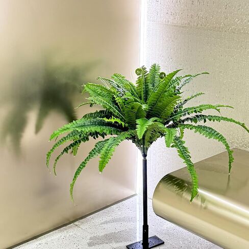 CongfuHepMui 45" Fake Fern - Set of 2 Ferns Artificial Plants Large, 55 Leaves Artificial Fern for Outdoors Per Bouquet, Artificial Boston Ferns Greenery Plant for Indoors Home Garden Porch Decor in Saudi Arabia