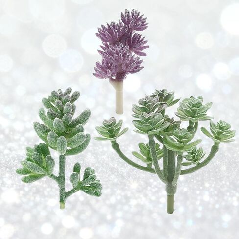 Artificial Succulent Plants, 3 Pack Small Fake Plants Faux Succulents Plant Unpotted for Home Garden Decoration DIY (A) in Saudi Arabia
