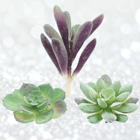Artificial Succulent Plants, 3 Pack Small Fake Plants Faux Succulents Plant Unpotted for Home Garden Decoration DIY (A) in Saudi Arabia