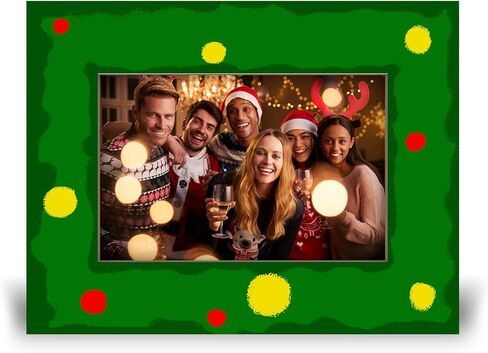 Ebned Merry Christmas Picture Frame - Fits 4 x 6 inch photos,Christmas tree Family Photo Frame,Merry Christmas Gifts for Family Friends, Winter Home Decorations(green) - A02 in Saudi Arabia