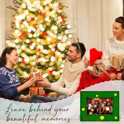 Ebned Merry Christmas Picture Frame - Fits 4 x 6 inch photos,Christmas tree Family Photo Frame,Merry Christmas Gifts for Family Friends, Winter Home Decorations(green) - A02 in Saudi Arabia
