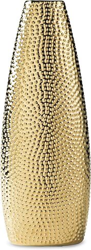 Signature Design by Ashley Efim Large Contemporary Ceramic Vase, Metallic in Saudi Arabia