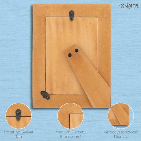 Karma, Natural Bone Picture Frame Round, 4x4 Photo Frame for Tabletop Desktop Display, Cream Floral in Saudi Arabia