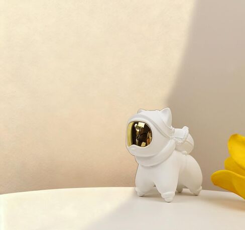 ZMLOOK Mini Space Cat Statue White 2.26X1.28X2.31 feet Astronaut Cat Statue Suitable for Desk, Living Room, Bedroom Decoration, Gift for Space cat Lovers in Saudi Arabia