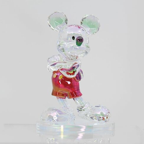 Enesco FACETS Disney Mickey Mouse Standing with Arms Folded Iridescent Figurine, 3.75 Inch, Multicolor in Saudi Arabia