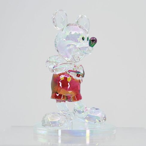 Enesco FACETS Disney Mickey Mouse Standing with Arms Folded Iridescent Figurine, 3.75 Inch, Multicolor in Saudi Arabia