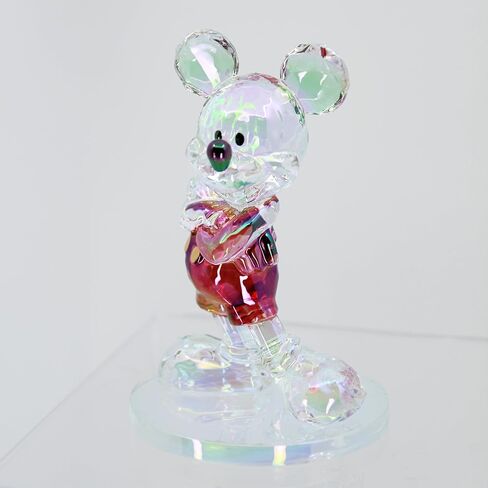 Enesco FACETS Disney Mickey Mouse Standing with Arms Folded Iridescent Figurine, 3.75 Inch, Multicolor in Saudi Arabia