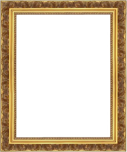 إطار صورة خشبي ذهبي عتيق من ريمبول، 16×20 | إطار منحوت يدويًا على الطراز الباروكي العتيق للمعرض والعرض المنزلي للوحات والشهادات (الإطار فقط) in Saudi Arabia
