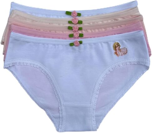 -DaVi Little Girls Bikini Underwear Tagless Cotton Penties Doll 5 pack in Saudi Arabia