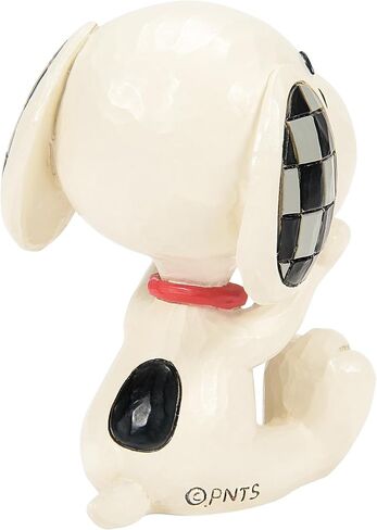 تمثال صغير من Enesco Peanuts من مجموعة Jim Shore Collection Snoopy Laughing Big Grin - تمثال صغير من الراتنج الحجري مصنوع يدويًا من الفول السوداني سنوبي لديكور المنزل، 2.76 بوصة in Saudi Arabia