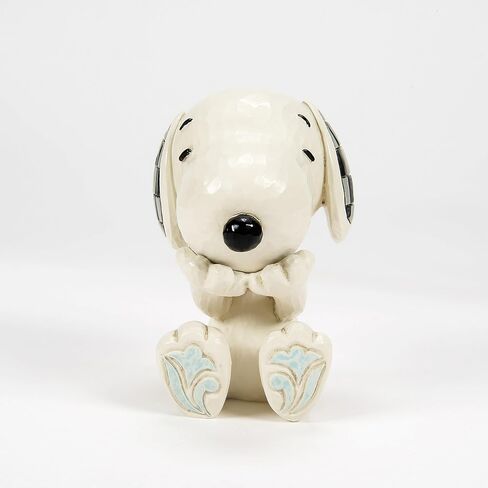 تمثال صغير من Enesco Peanuts من مجموعة Jim Shore Collection Snoopy Laughing Big Grin - تمثال صغير من الراتنج الحجري مصنوع يدويًا من الفول السوداني سنوبي لديكور المنزل، 2.76 بوصة in Saudi Arabia