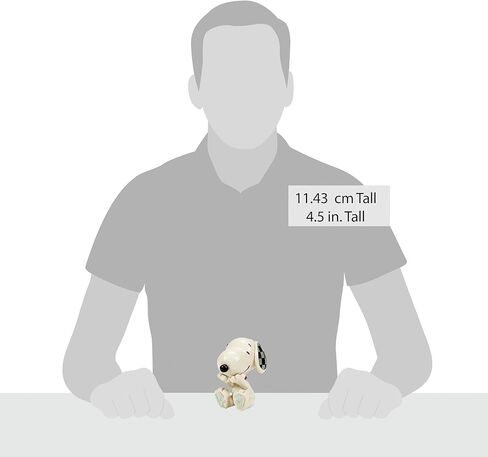 تمثال صغير من Enesco Peanuts من مجموعة Jim Shore Collection Snoopy Laughing Big Grin - تمثال صغير من الراتنج الحجري مصنوع يدويًا من الفول السوداني سنوبي لديكور المنزل، 2.76 بوصة in Saudi Arabia