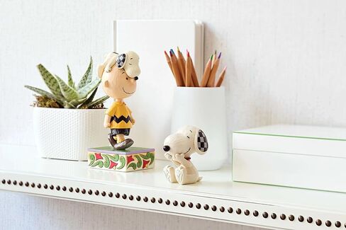 تمثال صغير من Enesco Peanuts من مجموعة Jim Shore Collection Snoopy Laughing Big Grin - تمثال صغير من الراتنج الحجري مصنوع يدويًا من الفول السوداني سنوبي لديكور المنزل، 2.76 بوصة in Saudi Arabia