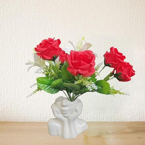 White Face Vase Unique Ceramic Vase for Home Decor in Saudi Arabia