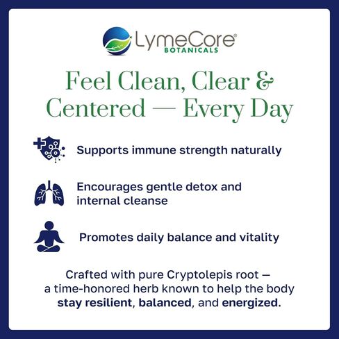 مستخلص جذر LymeCore Cryptolepis | الدفاع المناعي، ودعم مضادات الأكسدة، والصحة الجهازية | 120 كبسولة in Kuwait