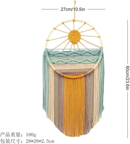 SlenyuBridal Sun Wall Decor Dream Catcher - Macrame Wall Hanging Sunrise Wall Art Boho Dreamcatchers Woven Tapestry, Rustic Colorful Room Decor for Bedroom Living Room Nursery (Sunrise) Purple in Saudi Arabia