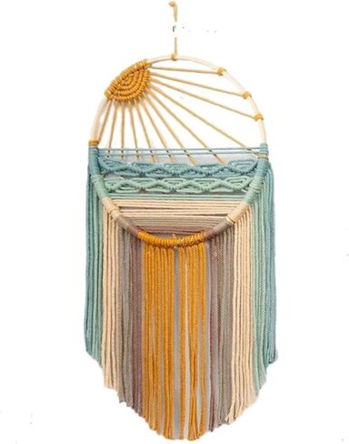SlenyuBridal Sun Wall Decor Dream Catcher - Macrame Wall Hanging Sunrise Wall Art Boho Dreamcatchers Woven Tapestry, Rustic Colorful Room Decor for Bedroom Living Room Nursery (Sunrise) Purple in Saudi Arabia